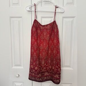 Cerie Red Dress with Gold Patterns